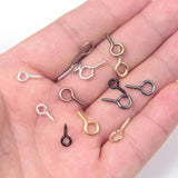 100-200pcs Mini Eye Pins Stainless Steel Clasps DIY Jewelry Findings