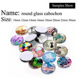 10mm 12mm 16mm 20mm 25mm Glass Cabochons Snap Button Charm Bracelet