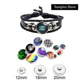10mm 12mm 16mm 20mm 25mm Glass Cabochons Snap Button Charm Bracelet
