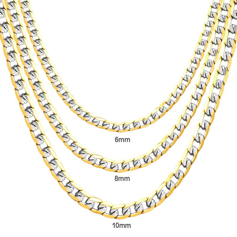 ASON High Stainless Steel Chain Jewelry Womem Men Necklace