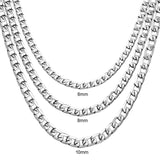 ASON High Stainless Steel Chain Jewelry Womem Men Necklace