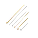 200pcs 20-50mm Flat Head Pin Silver Plated Ball Head Pins for Jewelry Making