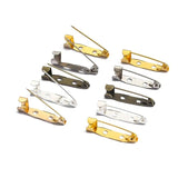 50pcs Metal Brooch Clip Base Pins Safety Pins Blank Base