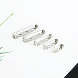 50pcs Metal Brooch Clip Base Pins Safety Pins Blank Base