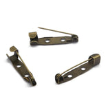 50pcs Metal Brooch Clip Base Pins Safety Pins Blank Base