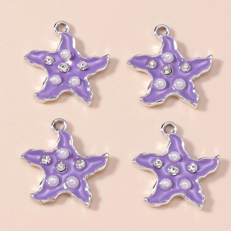 10pcs Ocean Mermaid Shell Charms for DIY Jewelry Making