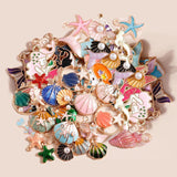 10pcs Ocean Mermaid Shell Charms for DIY Jewelry Making