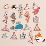 10pcs Ocean Mermaid Shell Charms for DIY Jewelry Making