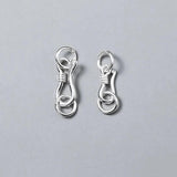 925 Sterling Silver Lobster Clasp Two Rings S925 Silver DIY Jewelry Making