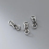 925 Sterling Silver Lobster Clasp Two Rings S925 Silver DIY Jewelry Making