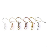 100Pcs 17mm Metal Gold/Silver Earring Hooks French Ear Wires