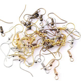 100Pcs 17mm Metal Gold/Silver Earring Hooks French Ear Wires