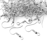 100Pcs 17mm Metal Gold/Silver Earring Hooks French Ear Wires