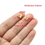 50 Stainless Steel Square Spacer Beads 6mm 8mm DIY Jewelry Making Supplies