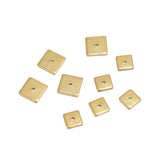 50 Stainless Steel Square Spacer Beads 6mm 8mm DIY Jewelry Making Supplies