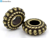 Doreen Box 100 Bronze Wheel Spacer Beads 8x3mm