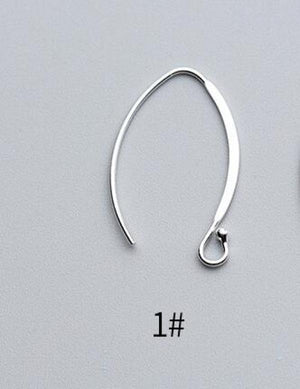 2pcs 925 Sterling Silver Earring Hooks 0.8mm Ear Wire DIY Jewelry Findings