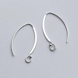 2pcs 925 Sterling Silver Earring Hooks 0.8mm Ear Wire DIY Jewelry Findings