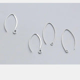 2pcs 925 Sterling Silver Earring Hooks 0.8mm Ear Wire DIY Jewelry Findings