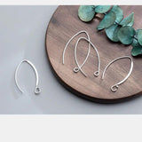 2pcs 925 Sterling Silver Earring Hooks 0.8mm Ear Wire DIY Jewelry Findings