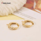 14K Plated Zircon Hook Earring for DIY Jewelry Making