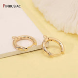 14K Plated Zircon Hook Earring for DIY Jewelry Making