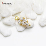 14K Plated Zircon Hook Earring for DIY Jewelry Making