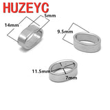 10pcs 316L Stainless Steel Large Hole Spacer Beads DIY Jewelry Making