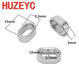 10pcs 316L Stainless Steel Large Hole Spacer Beads DIY Jewelry Making