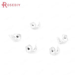 40PCS 18K Brass Ball Beads Chain Cover Clasps for DIY Jewelry Making