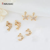 DIY Moon Star Dolphin Pendants for Earrings Necklaces Bracelets Supplies