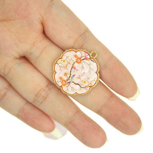 10PCS Chinese Brocade Carp Crane Plum Rabbit Charms for DIY Jewelry Making