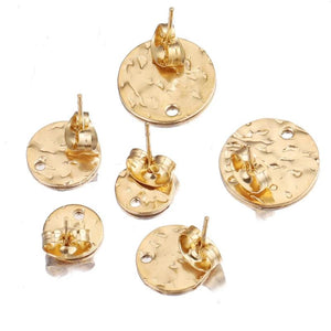 10 Stainless Steel Embossed Ear Hook Earplugs Earring Accessories