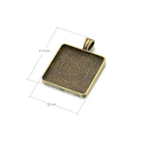 OMGALA 10pcs Square Cabochons Bases Charms Pendant Findings Crafts
