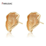 14k Plated Lotus-leaf Earring Clasps Hooks DIY Earring Material