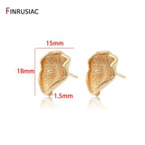 14k Plated Lotus-leaf Earring Clasps Hooks DIY Earring Material