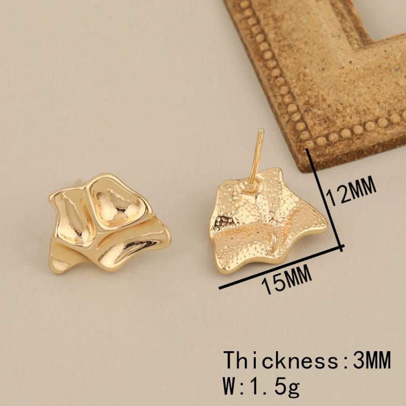 6Pcs Genuine Plating Earrings Stud Hand Made Jewelry Accessories