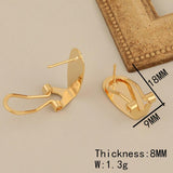 6Pcs Genuine Plating Earrings Stud Hand Made Jewelry Accessories