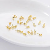 30Pcs 18K Plated Pearl Cup & Peg Dangle Drop Eye Pins Jewelry Making