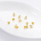 30Pcs 18K Plated Pearl Cup & Peg Dangle Drop Eye Pins Jewelry Making