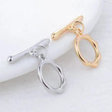 14K Plated Brass Round Bracelet Clasps for DIY Jewelry Making