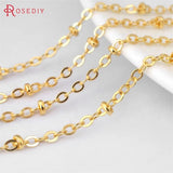 5M 1.5-2MM Copper Necklace Chains Flat Oval Link Beads Ball Chains