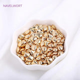 14K Plated Mini Shell Charms for Jewelry Making, Brass Metal Tiny Shell Charms