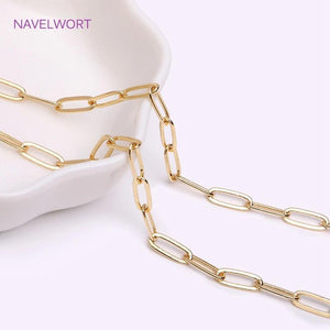 18K Plated Clip Ball Beads Chain Bulk DIY Jewelry Making
