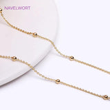 18K Plated Clip Ball Beads Chain Bulk DIY Jewelry Making