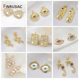 14K Gold-Plated Zircon Gesture Palm Pendants DIY Jewelry Supplies