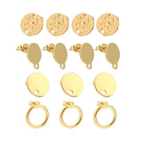 10pcs Stainless Steel Silver Earring Post Base, Hypo-Allergenic Earring Making