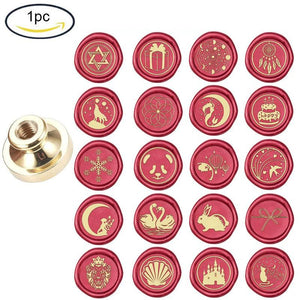 1 Pc Wax Seal Stamp 25mm Head Howling Wof Removable Sealing Brass Stamp Head