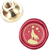 1 Pc Wax Seal Stamp 25mm Head Howling Wof Removable Sealing Brass Stamp Head