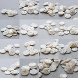 Natural Shell Alphabet Charm - Letter - Round 11mm